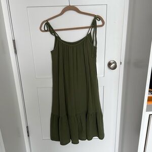 Honorine Olive Green Midi Dress NWT XS